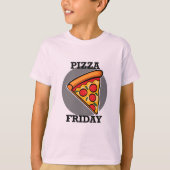 Pizza Friday Design - Kids' Basic T - Shirt (Vorderseite)
