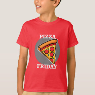 Pizza Friday Design - Kids' Basic T - Shirt