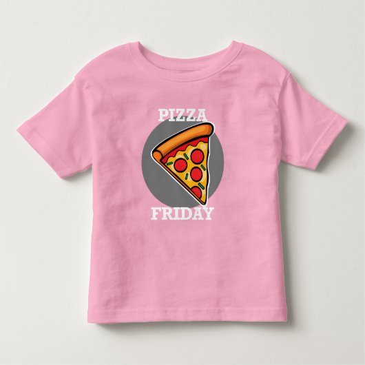 Pizza Friday Design - Kleinkind Fine Jersey T - Sh Kleinkind T-shirt (Vorderseite)
