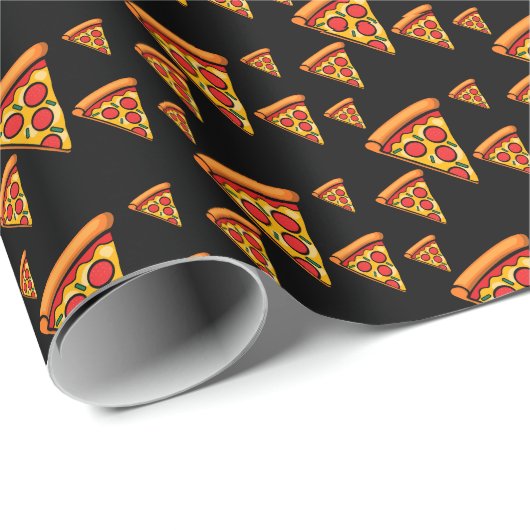 Pizza Friday Design - Matte Wrapping Paper Geschenkpapier (Rolleneckpunkt)