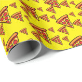 Pizza Friday Design - Matte Wrapping Paper Geschenkpapier (Rolleneckpunkt)