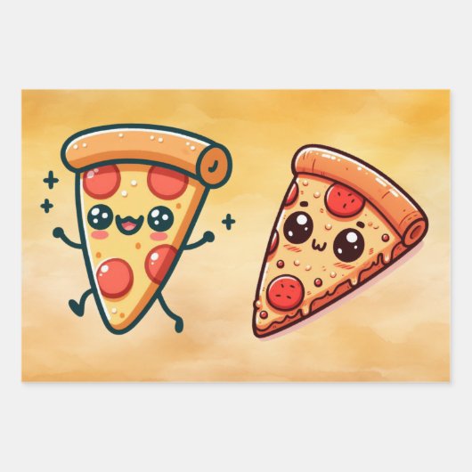 Pizza Fun Geschenkpapier Set (Vorderseite 2)
