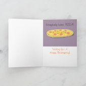 Pizza Funny Erntedank Feiertagskarte (Innenseite)