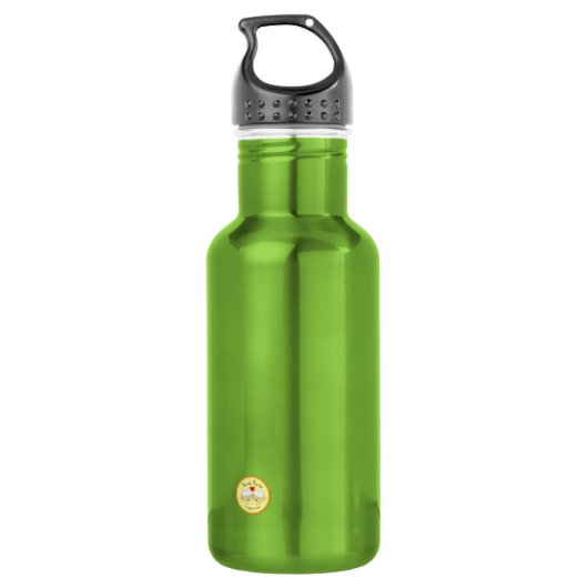 Pizza Funny Kids Zebra Edelstahlflasche (Rückseite)