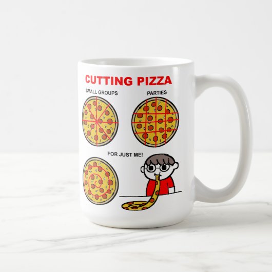 Pizza Funny Mug beenden Kaffeetasse (Rechts)