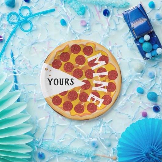 Pizza Funny pepperoni niedlich Pappteller (Party)
