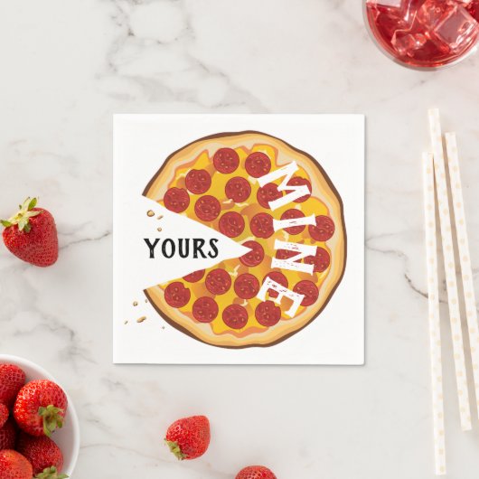 Pizza Funny pepperoni niedlich Serviette (Beispiel)