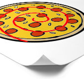 Pizza Funny Poster abschneiden (Ecke)