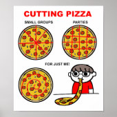 Pizza Funny Poster abschneiden (Vorne)