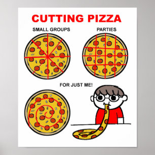Pizza Funny Poster abschneiden
