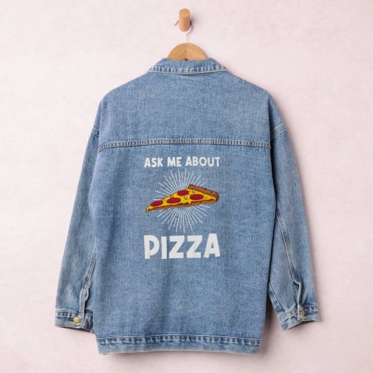Pizza für Männer Frauen Kinder Italienische Pizza Jeansjacke (Hangar)