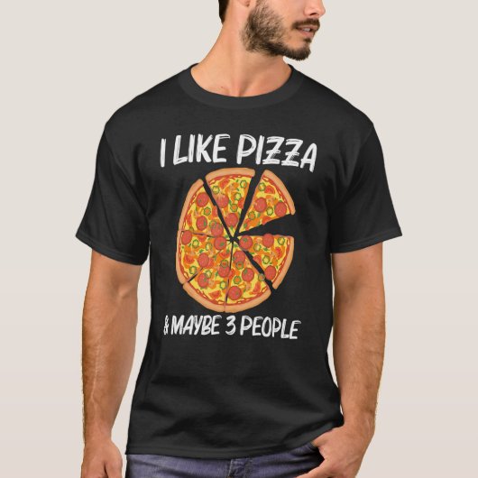Pizza für Männer Italienische Pizza Slice Food T-Shirt (Vorderseite)