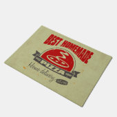 Pizza Fußmatte (Schrägansicht)