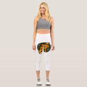 Pizza Galaxy - Kosmische Scheibe des Geschmacks Capri Leggings (Vorderseite)