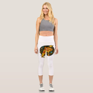 Pizza Galaxy - Kosmische Scheibe des Geschmacks Capri Leggings