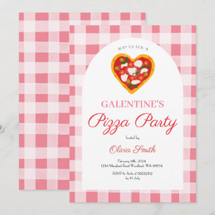 Pizza Galentine's Day Party Valentine Einladung