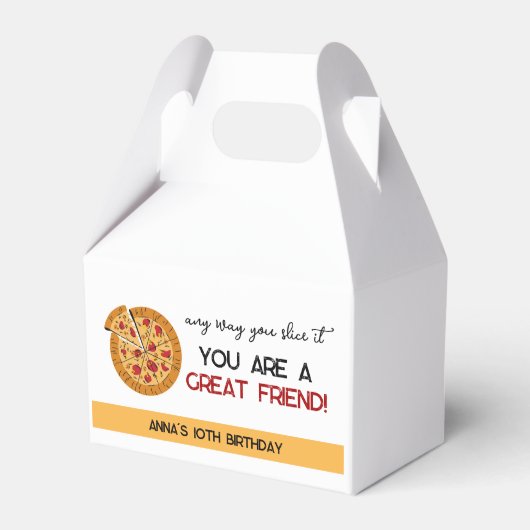 Pizza Gastgeschenk Box Geschenkschachtel (Vorderseite)
