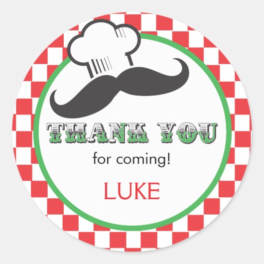 Pizza Gastgeschenk Sticker (Vorderseite)