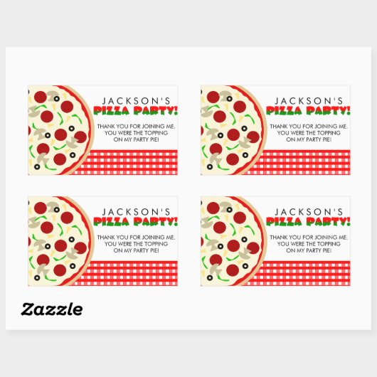 Pizza Gastgeschenk Stickers (Blatt)