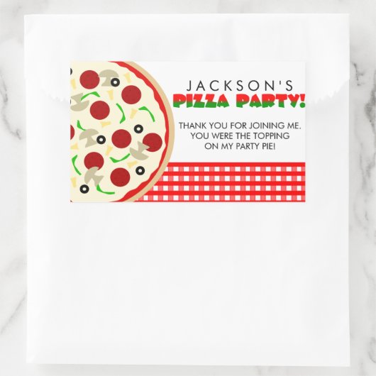 Pizza Gastgeschenk Stickers (Tasche)