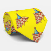 Pizza & Geburtshut Krawatte (Gerollt)