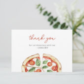 Pizza Geburtstag Dankeskarte (Stehend Vorderseite)