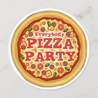 Pizza-Geburtstags-Einladungen Einladung
