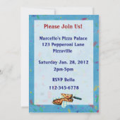 Pizza Geburtstagsfeier Einladung (Rückseite)