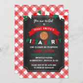 Pizza-Geburtstagsfeier Einladung (Vorne/Hinten)