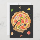 Pizza Geburtstagsfeier Einladung Italienische Gebu (Rückseite)