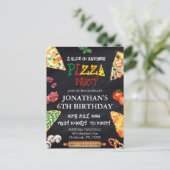 Pizza Geburtstagsfeier  Postkarte (Stehend Vorderseite)