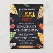 Pizza Geburtstagsfeier  Postkarte (Vorderseite)