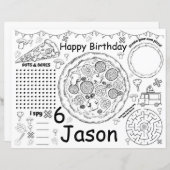 Pizza Geburtstagsgeschenk, Pizza-Tischsets (Vorne/Hinten)