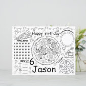 Pizza Geburtstagsgeschenk, Pizza-Tischsets (Stehend Vorderseite)