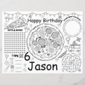 Pizza Geburtstagsgeschenk, Pizza-Tischsets (Vorderseite)