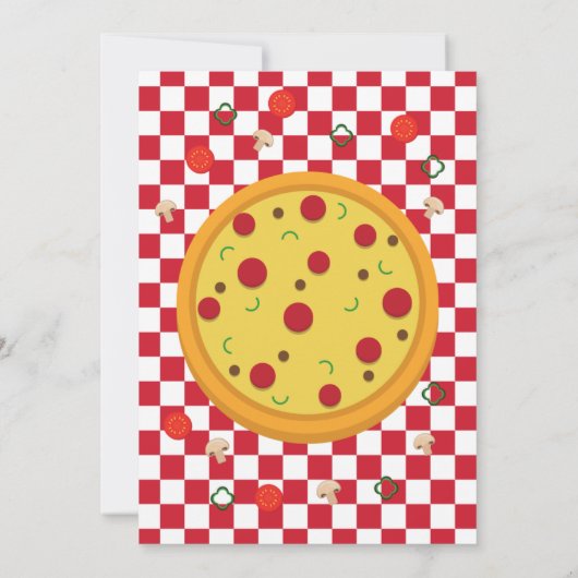 Pizza Geburtstagsparty Einladung (Rückseite)