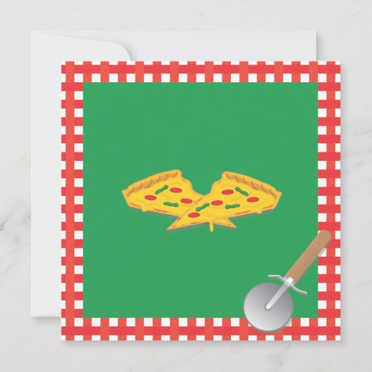 Pizza Geburtstagsparty Einladung (Rückseite)