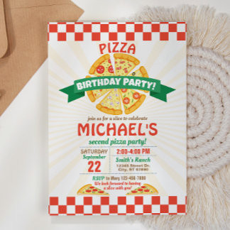 Pizza Geburtstagsparty Einladung