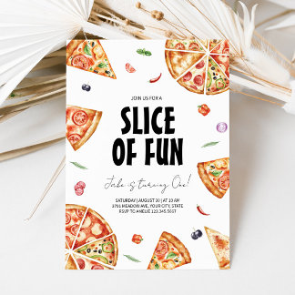 Pizza Geburtstagsparty Einladung