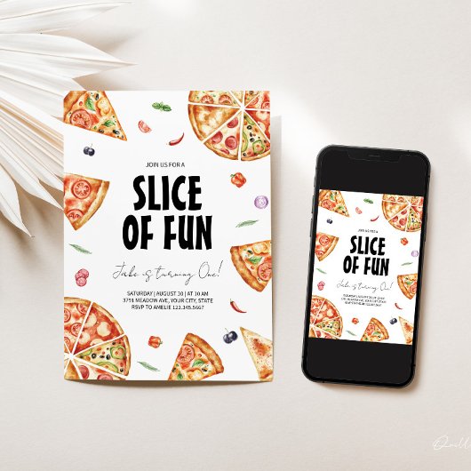 Pizza Geburtstagsparty Einladung