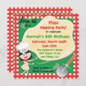 Pizza Geburtstagsparty Einladungskarte Einladung (Vorne/Hinten)