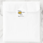 Pizza gelöst runder aufkleber (Tasche)