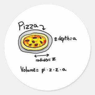 Pizza gelöst runder aufkleber