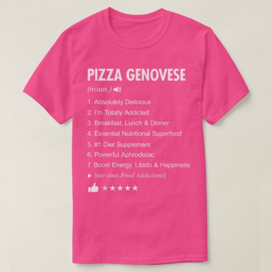 Pizza Genovese Definition Meaning Funny  T-Shirt (Design vorne)