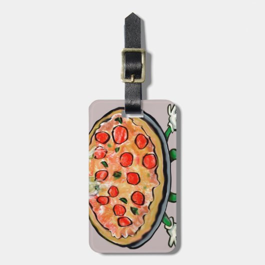 Pizza Gepäckanhänger (Vorderseite vertikal)