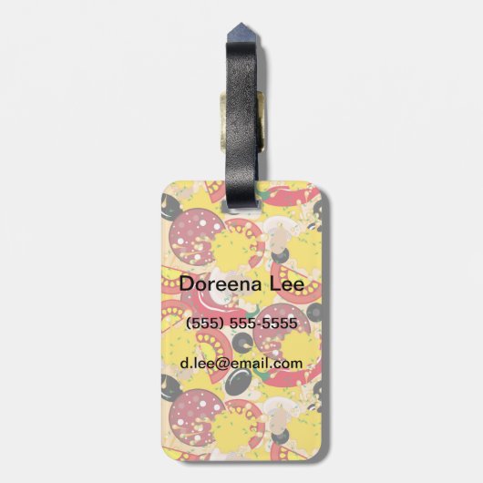 Pizza Gepäckanhänger (Rückseite vertikal)