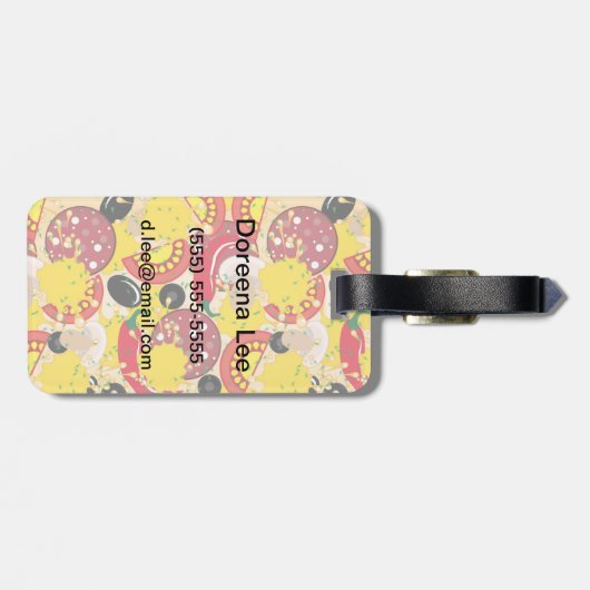 Pizza Gepäckanhänger (Rückseite horizontal)