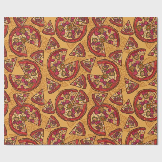 Pizza Geschenkpapier (Flach)