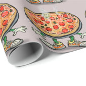 Pizza Geschenkpapier (Rolleneckpunkt)