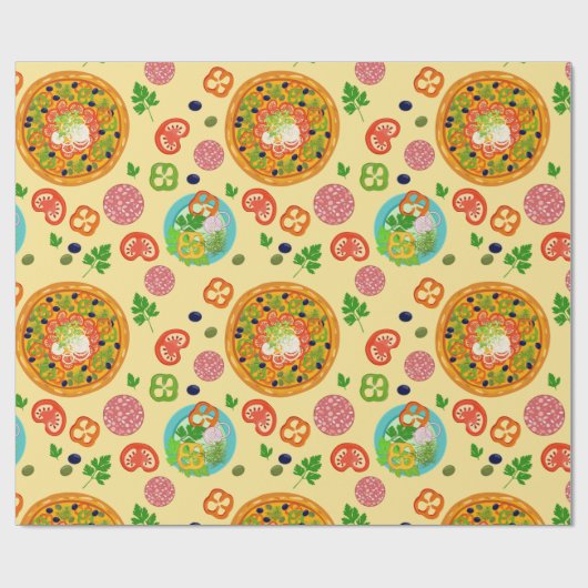 Pizza Geschenkpapier (Flach)